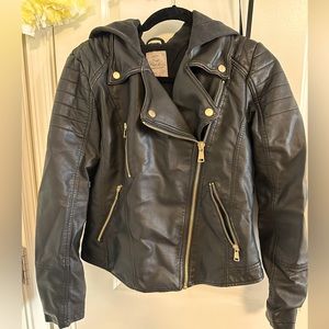 Free People
Harriett Hooded Faux Leather
Moto Jacket